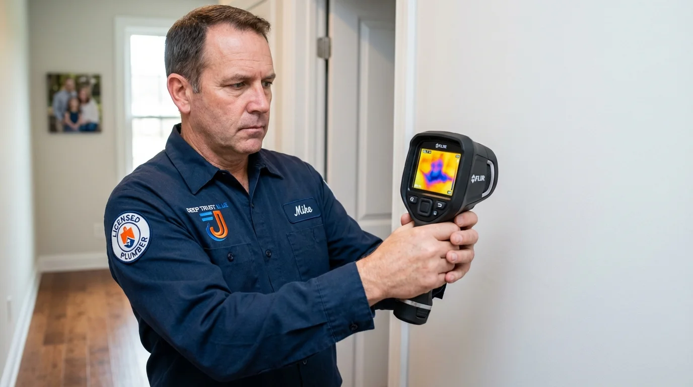 Thermal imaging leak detection by Johns Plumbing LLC in Dallas Center
